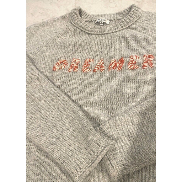 Madewell Women's Size L Alpaca Blend Keaton Dreamer Embroidered Sweater Pullover - Picture 2 of 12